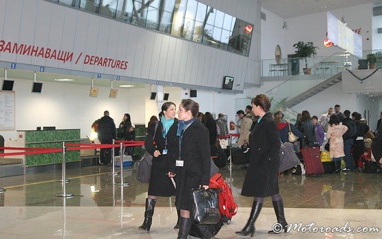 Dentro del aeropuerto de Plovdiv Krumovo